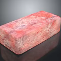Unique Pink Textured Rectangular Block With Rough Surface And Solid Material