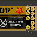 Ballistic Master 12GA Colt Ammunition Box With 40 Rounds Yellow Black Design