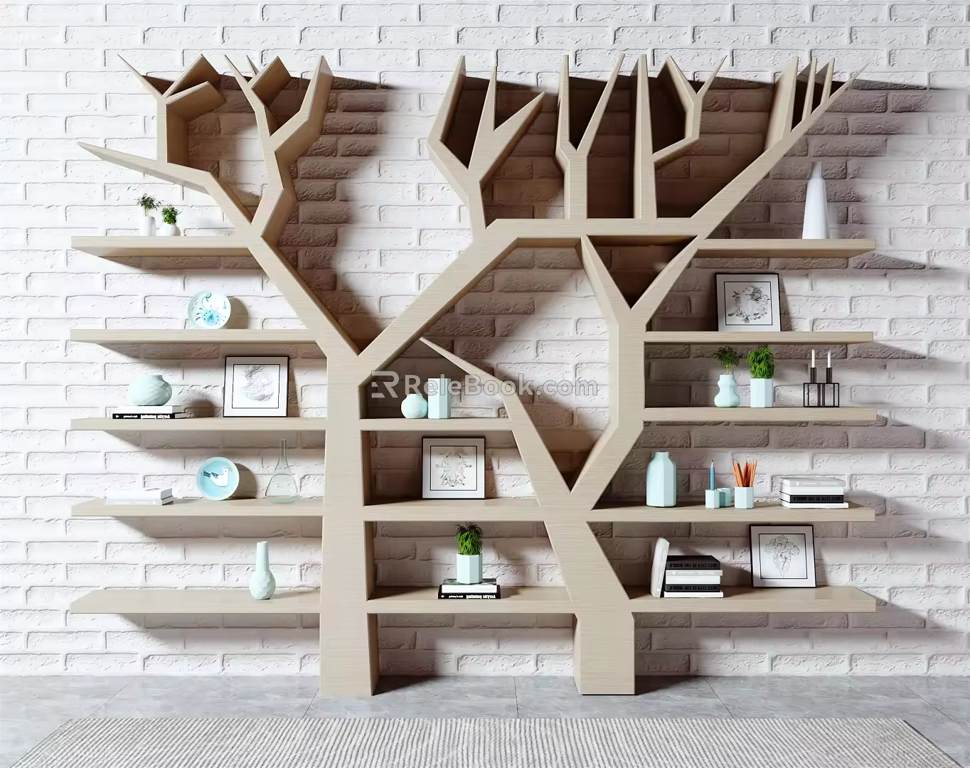 Modern Bookshelf 3d model