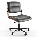 Modern Table and Chair Set with Fabric Leather Seats Wooden Frame and Wheels