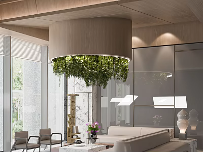 Modern leisure area Sales office Negotiation area 3d model