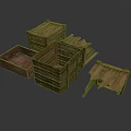 Wooden Storage Boxes For Household Use With Various Sizes And Designs 3d model
