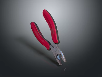 Red And Black Handle Pliers As Essential Hand Tool For Repair Work 3d model