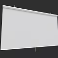 High Quality White Roller Projection Screen Mounted For Home Theater Use 3d model