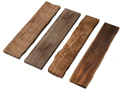 Various Natural Wood Slabs With Different Textures And Color Tones For Decor 3d model
