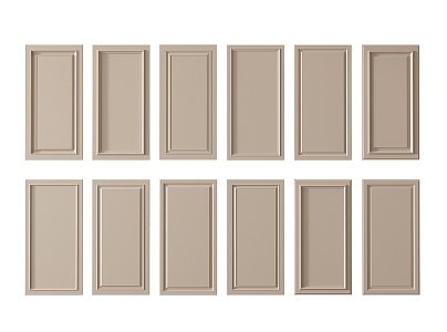 Wardrobe door combination door panel cabinet door 3d model