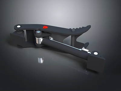 Household Adjustable Black Clamp Tool With Metal Parts Plastic Handle And Red Button 3d model