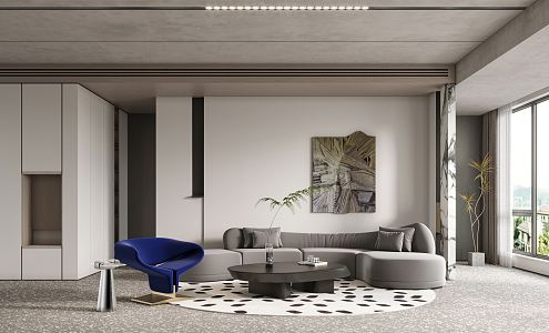 modern living room 3d model