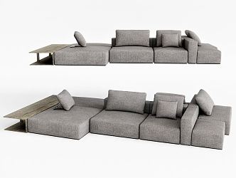 Modern corner sofa multi-person sofa leisure sofa 3d model