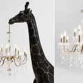 Giraffe Shaped Floor Lamp With Unique Modern Design For Interior Decor 3d model