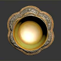 Ornate Golden Chalice With Intricate Carvings And Decorative Base For Household Use