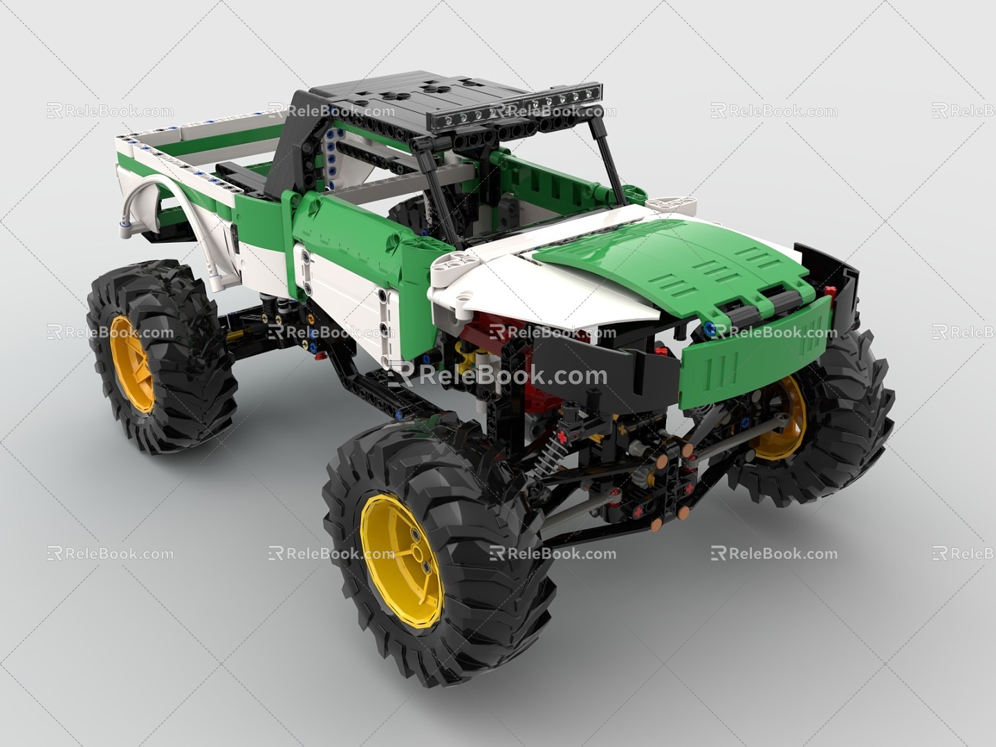 LEGO toy blocks 4WD pickup buggy 3d model