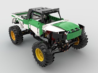 LEGO toy blocks 4WD pickup buggy 3d model