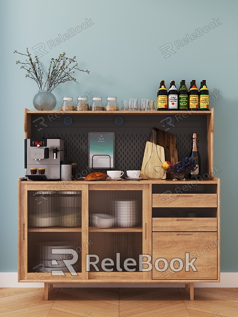 Nordic Wine Cabinet Sideboard model