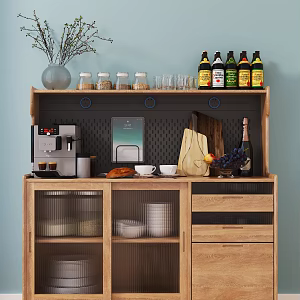 Nordic Wine Cabinet Sideboard 3d model
