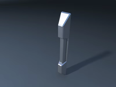 Modern Public Street Light Fixture With Sleek Metal Design For Outdoor Use 3d model