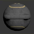 Black Kettlebell With 24 kg Weight And Gold Accents For Home Fitness Use