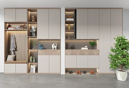 Modern Shoe Cabinet Entrance Shoe Cabinet 3d model