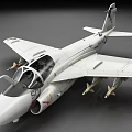 White Military Aircraft With Transparent Cockpit Wing Mounted Missiles And 501 Marking
