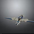 Cosmic And Aerospace Themed Blue White Space Shuttle Model With Detailed Exploration Design