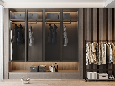 Modern wardrobe hanger 3d model