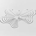Unique Irregular Pendant Light Featuring Flowing Curved Lines And Modern Design