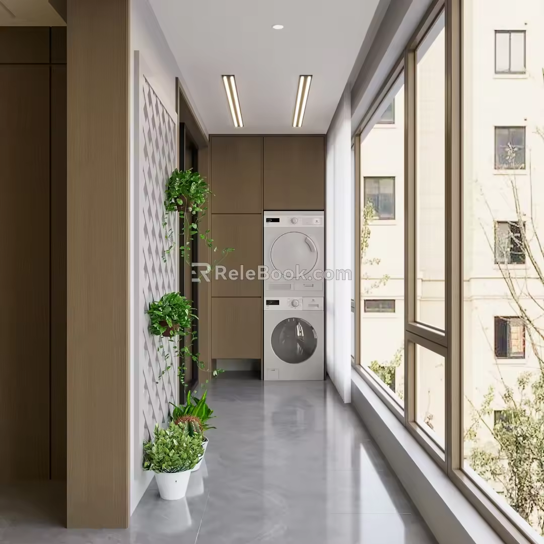 Modern Balcony 3d model