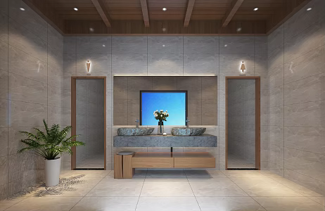 Modern Toilet Homestay Toilet 3d model