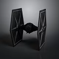 TIE Fighter Model With Angular Wings For Space Aeronautics