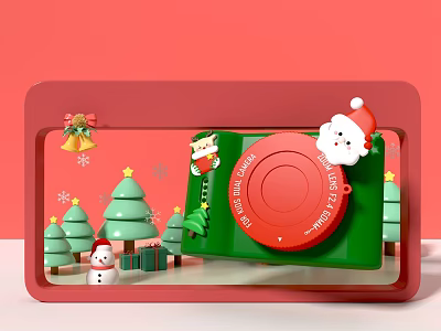 Santa Claus Camera Kids Camera 3d model