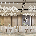 Modern Ballroom Wedding Ballroom 3d model