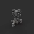 Detailed Modern Electronic Appliance 3D Model With Mechanical Robot Structure Design