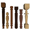Jane European Railing Staircase Column 3d model
