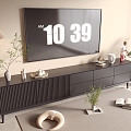 Modern Black TV Cabinet Sideboard Balcony Cabinet Storage Cabinet Entrance Cabinet 3d model