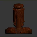 Two Shiny Golden And Red Hammers With Wooden Base As Practical Household Items