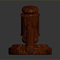 gavel hammer wooden hammer court wooden hammer woodwork 3d model