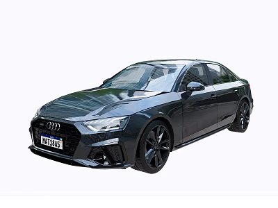 Black Audi Sporty Sedan With Sleek Front Face Design And Alloy Wheels 3d model