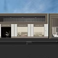 Modern Commercial Storefront Design Featuring Glass Facade Metal Frame Large Windows And Illuminated Signage