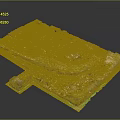Ancient Architectural Ruins From Archaeological Excavation With Stone Circular Structure 3d model
