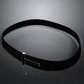 Stylish Black Leather Belt With Gold Metal Buckle For Modern Fashion Outfits