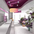 ZUMA Boutique Store Modern Exterior With Display Shelves Plants And Lighting