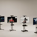 Mobile TV stand 3d model