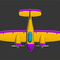Colorful Passenger Plane With Propellers And Reflections