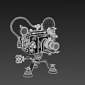 Steampunk Style Digital Camera Accessory For Mobile Phones With Gear And Tripod Design