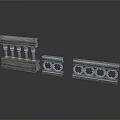 Ornate Stone Railing Components With Carved Columns Decorative Panels And Intricate Designs