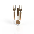Modern Metallic Hanging Home Decor With Spherical Balls And Cylindrical Tubes
