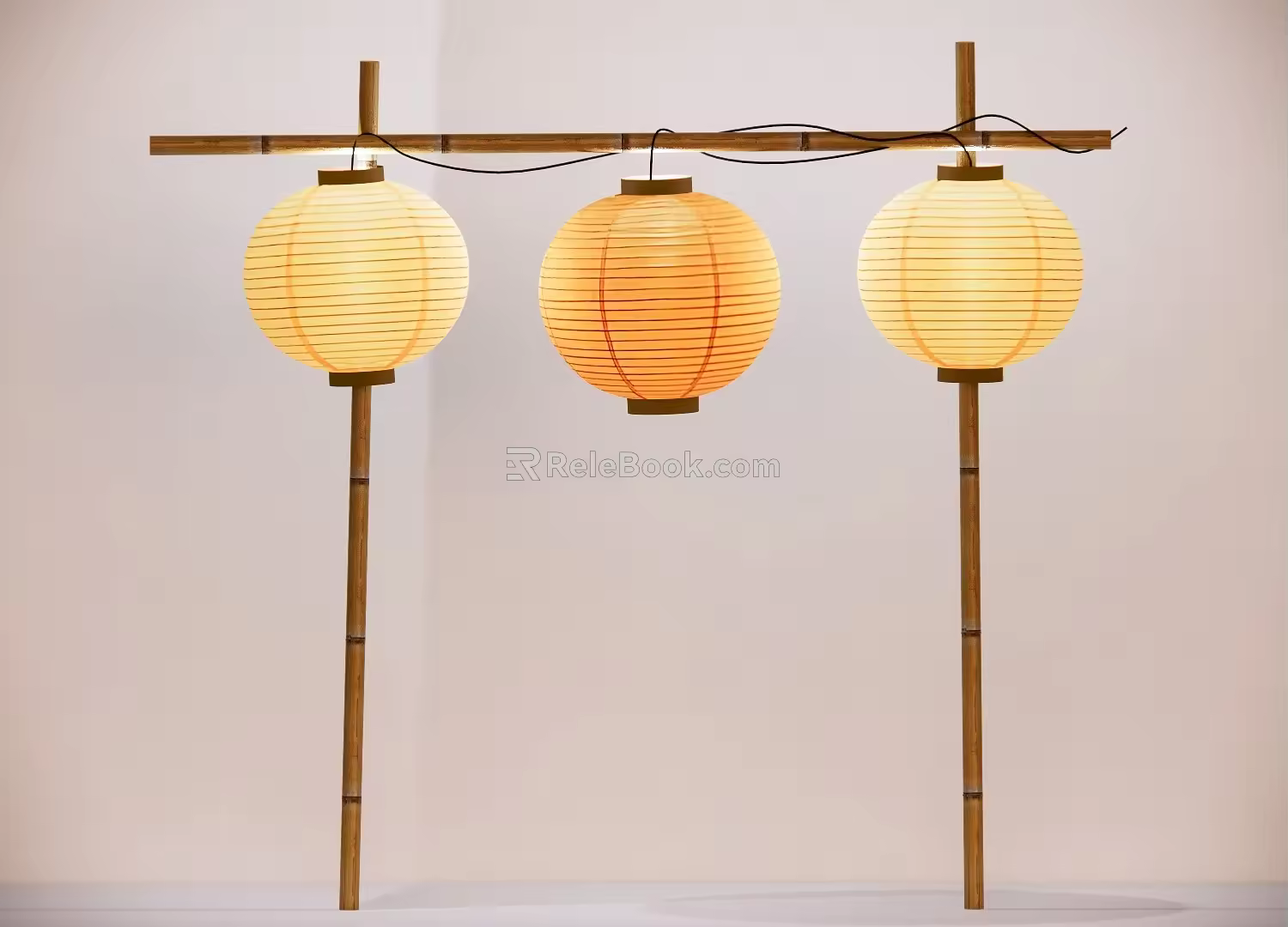 Quiet Wind Lantern Japanese Lantern Paper Lantern Home Decoration Tooling Art 3d model