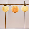Quiet Wind Lantern Japanese Lantern Paper Lantern Home Decoration Tooling Art 3d model