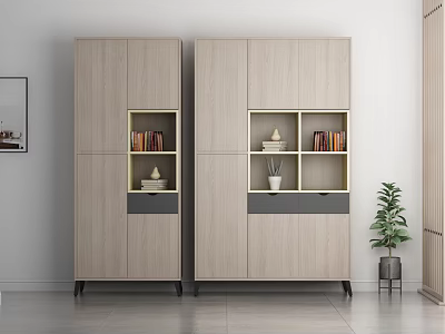 Modern Bookcase Storage Bookcase Locker 3d model