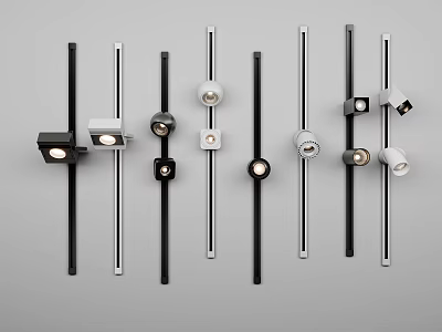Track lights Modern spotlights 3d model